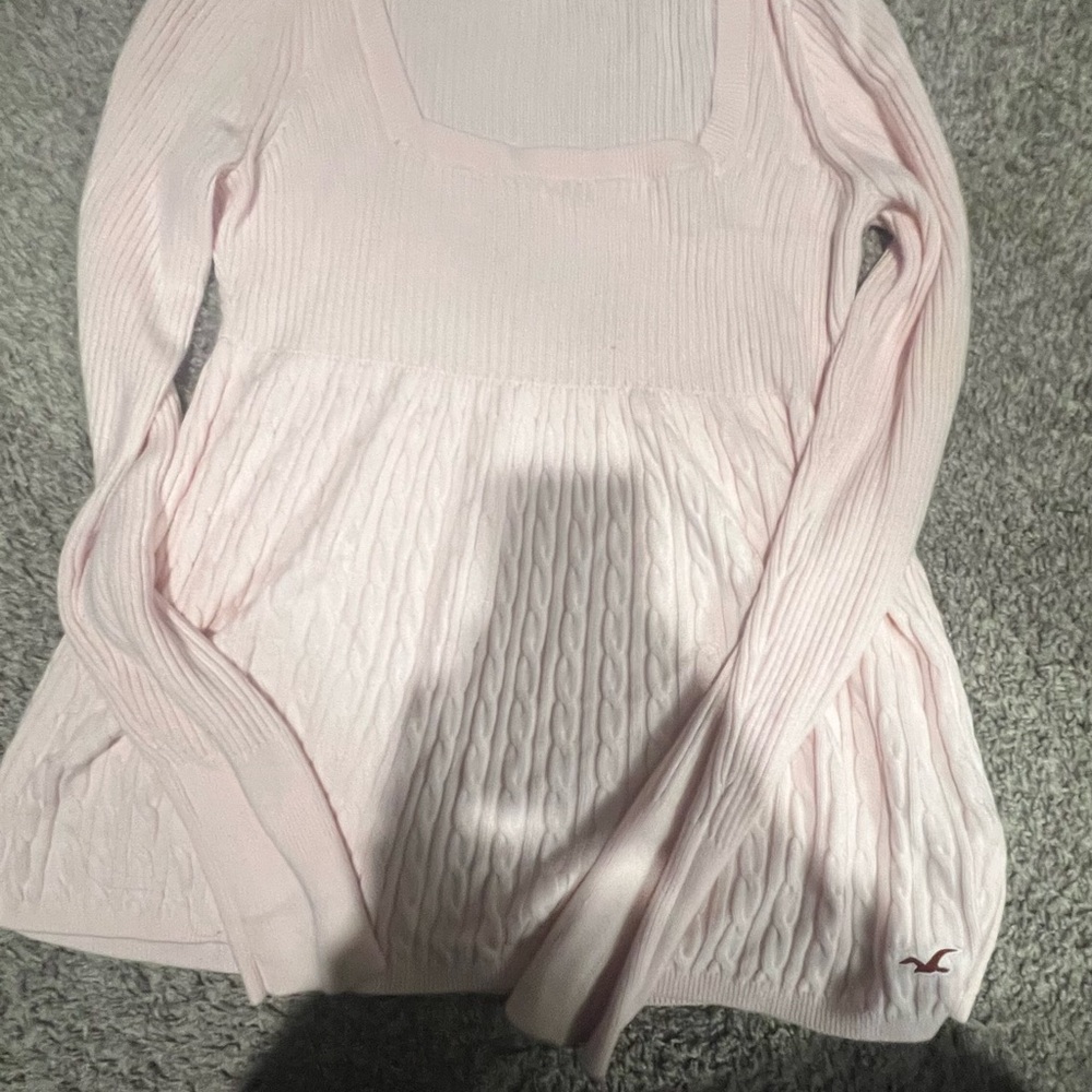 Hollister Light Pink Long Sleeve Top